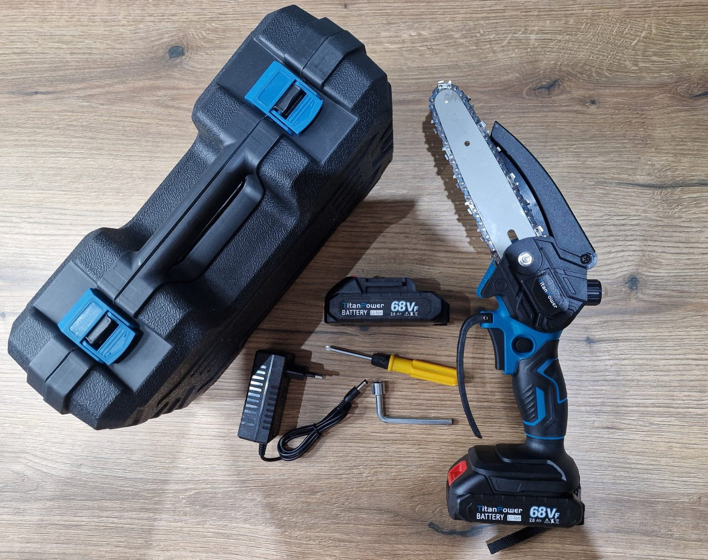 Elektricna aku ručna testera sa rezervoarom za ulje sa dve baterije Veliki mac