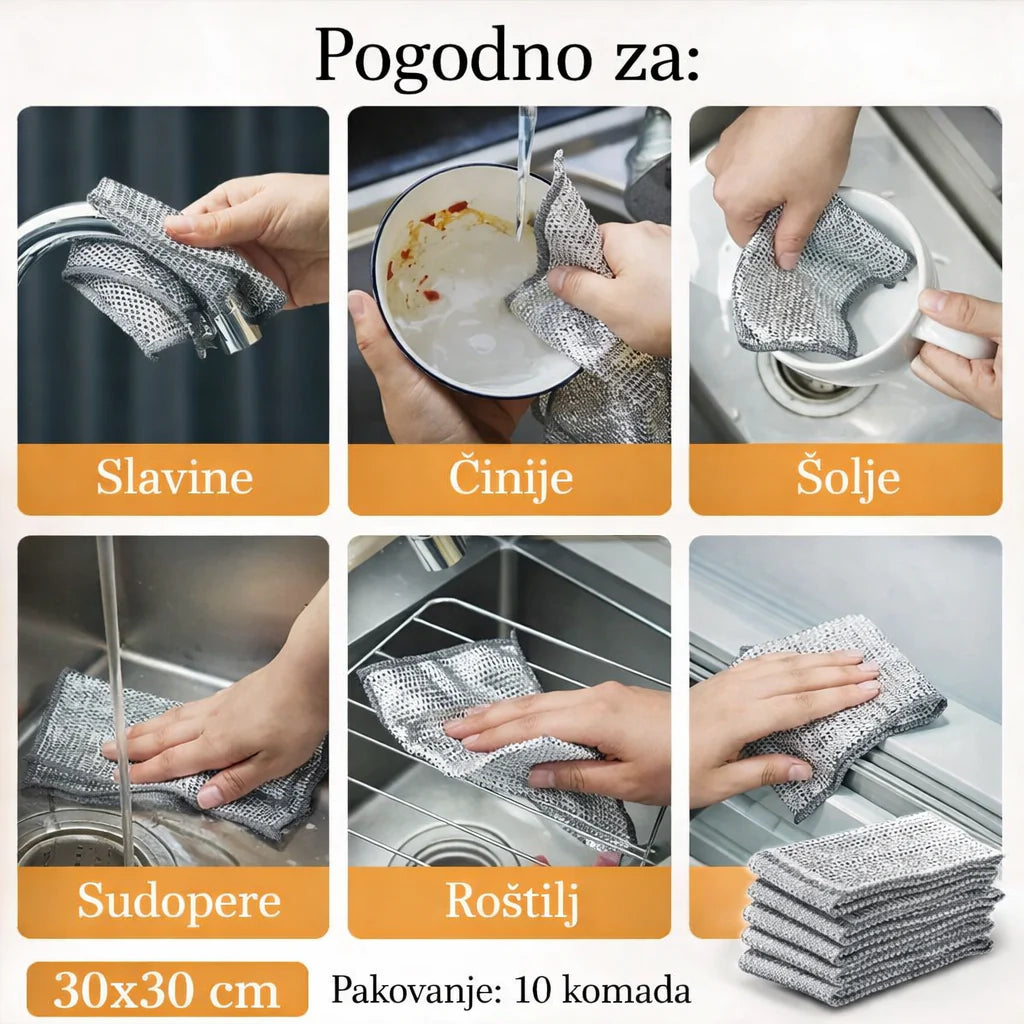 Krpe od čeličnih vlakana (10 krpa)